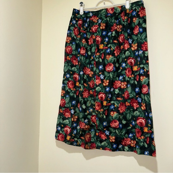 Women’s Vintage Homemade Cottagecore Grandma Floral Midi Length Flowy Skirt NEW - Picture 2 of 13